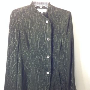 Vintage 90s Worth Long Jacket Forest Green